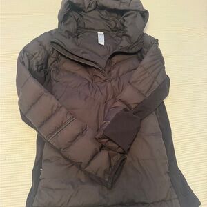 Ivivva Black Pull Over Puffer Jacket with Hood